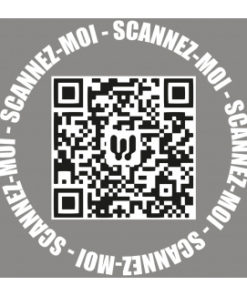 QR12 - Sticker QR code scannez-moi rond