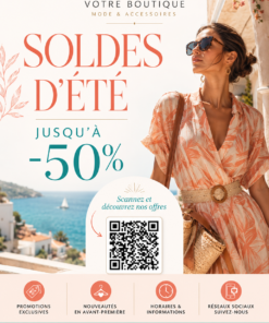 Affiche S2 - Soldes d’été Personnalisée