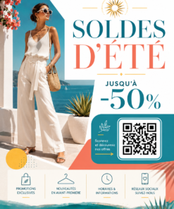 Affiche S3 - Soldes d’été Personnalisée