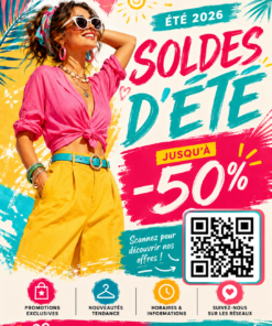 Affiche S14- Soldes d’été Personnalisée