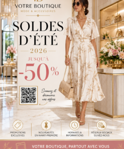 Affiche S11 - Soldes d’été Personnalisée