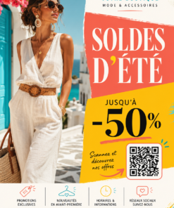 Affiche S4 - Soldes d’été Personnalisée
